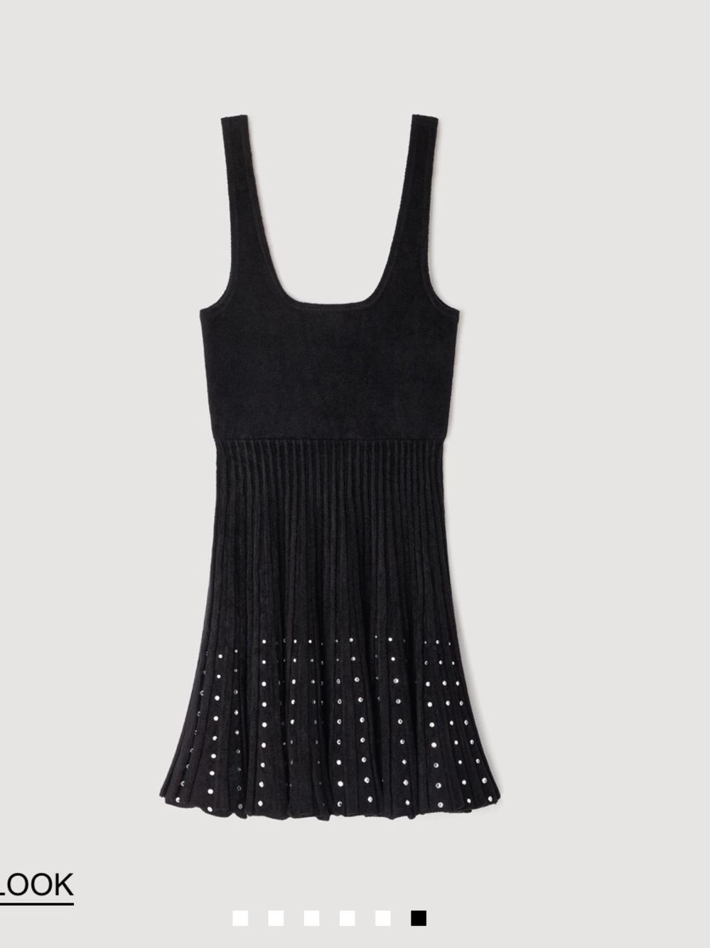 SANDRO Short Rhinestone Dress - Black - Picture 5 of 6